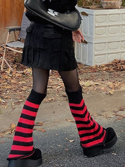 cutiekill-hot-girl-y2k-stripes-knit-leg-warmers-c0071