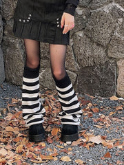 cutiekill-hot-girl-y2k-stripes-knit-leg-warmers-c0071