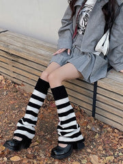 cutiekill-hot-girl-y2k-stripes-knit-leg-warmers-c0071