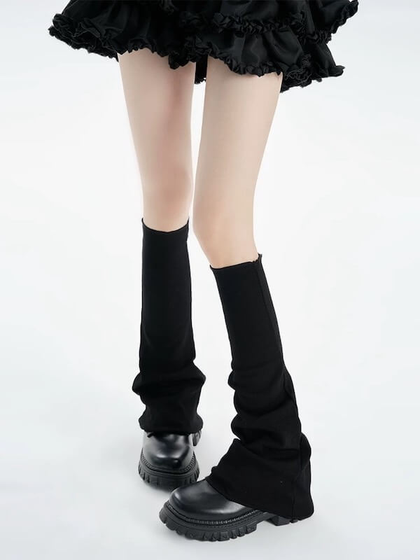cutiekill-jk-girl-ribbed-flared-leg-warmers-c0308