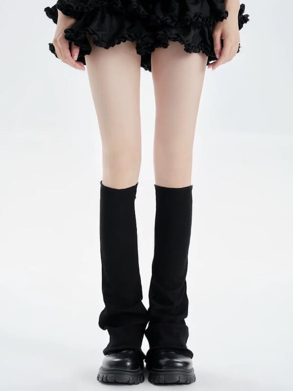cutiekill-jk-girl-ribbed-flared-leg-warmers-c0308