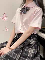 JK girl short sleeve doll collar uniform blouse