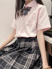 JK girl short sleeve doll collar uniform blouse