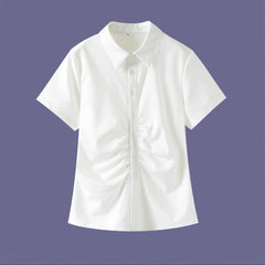 cutiekill-jk-ruched-slim-fit-blouse-shirt-jk0081