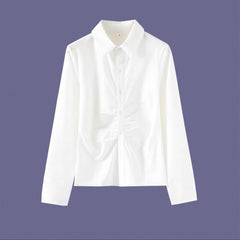 cutiekill-jk-ruched-slim-fit-blouse-shirt-jk0081