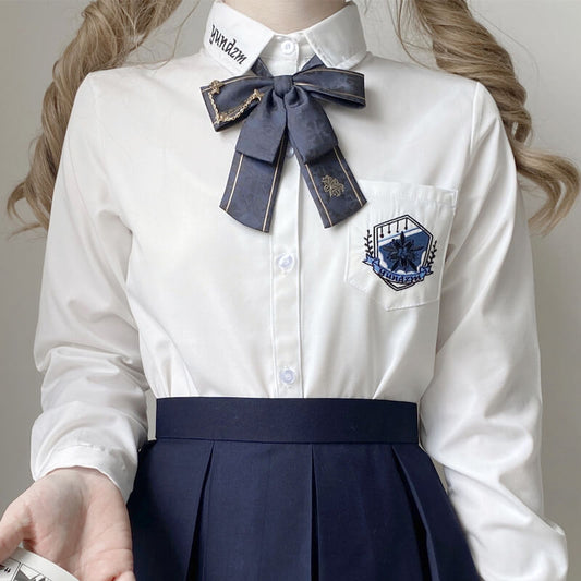 JK school uniform wide pleated skirt