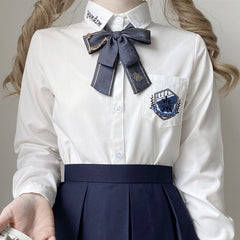 JK school uniform wide pleated skirt
