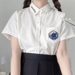 JK school uniform wide pleated skirt