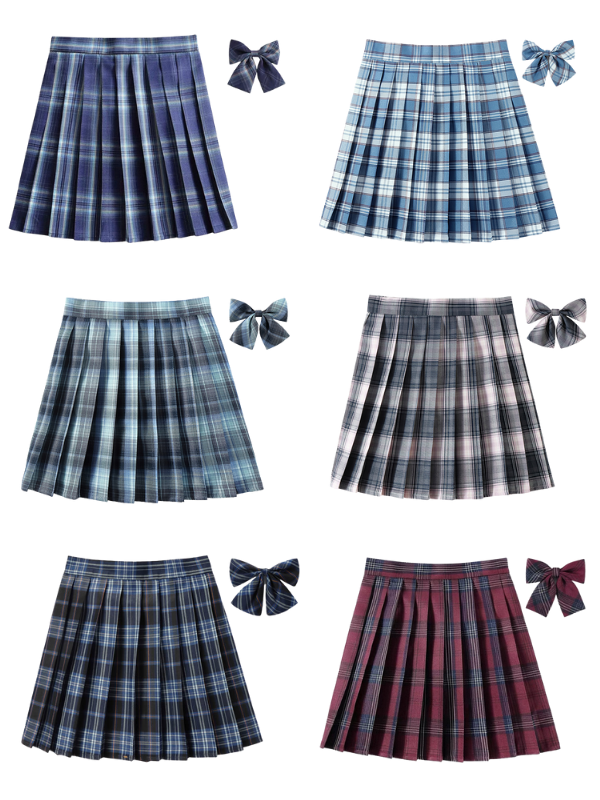 cutiekill-jk-skirt-bow-48cm-vintage-plaid-uniform-skirt-c00905