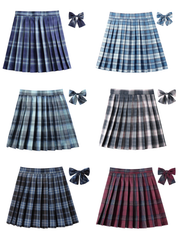 cutiekill-jk-skirt-bow-48cm-vintage-plaid-uniform-skirt-c00905