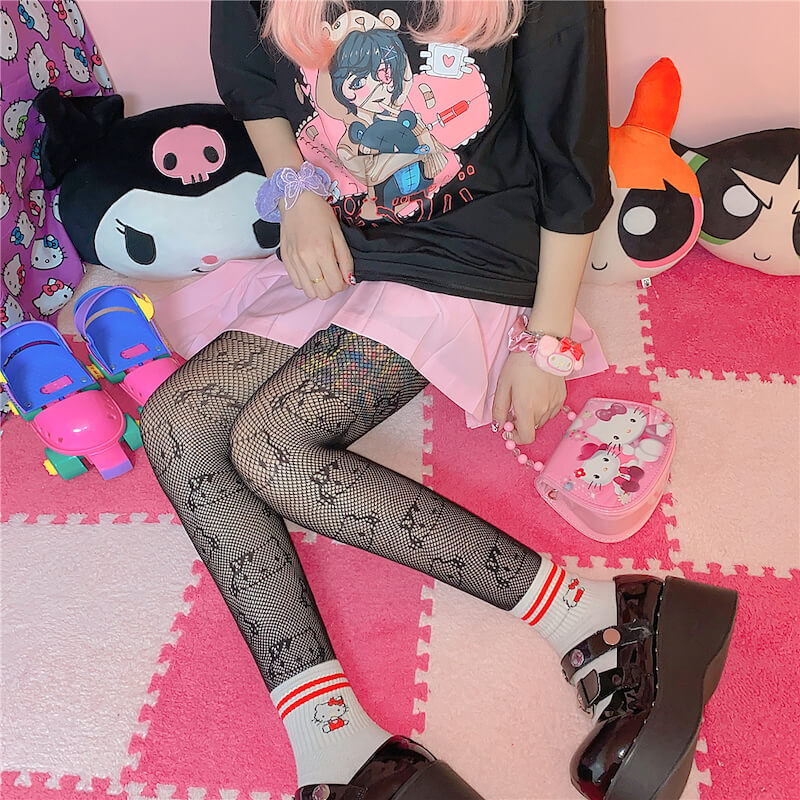cutiekill-kawaii-goth-y2k-hello-kitty-lace-fishnet-tights-c0025