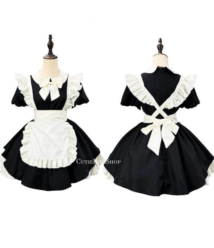 cutiekill-kawaii-vintage-ruffles-maid-dress-ah0905