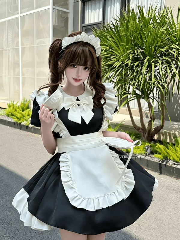 cutiekill-kawaii-vintage-ruffles-maid-dress-ah0905