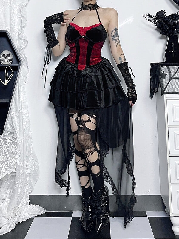 cutiekill-lace-halter-camisole-layered-skirt-ah0549