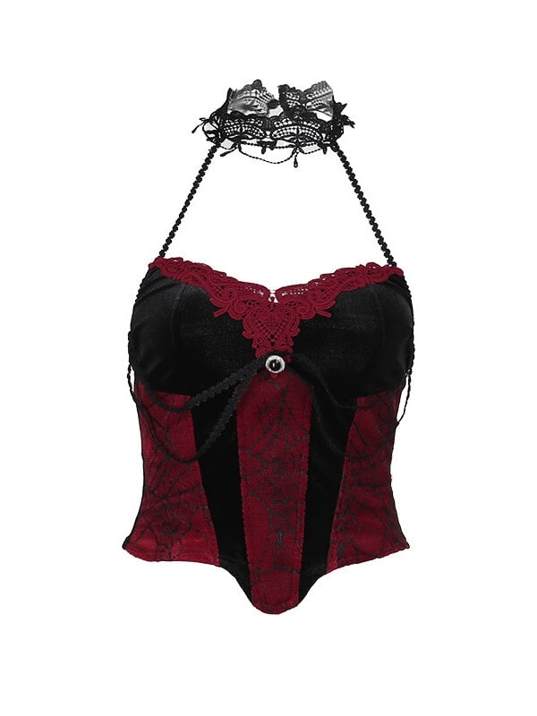 cutiekill-lace-halter-camisole-layered-skirt-ah0549