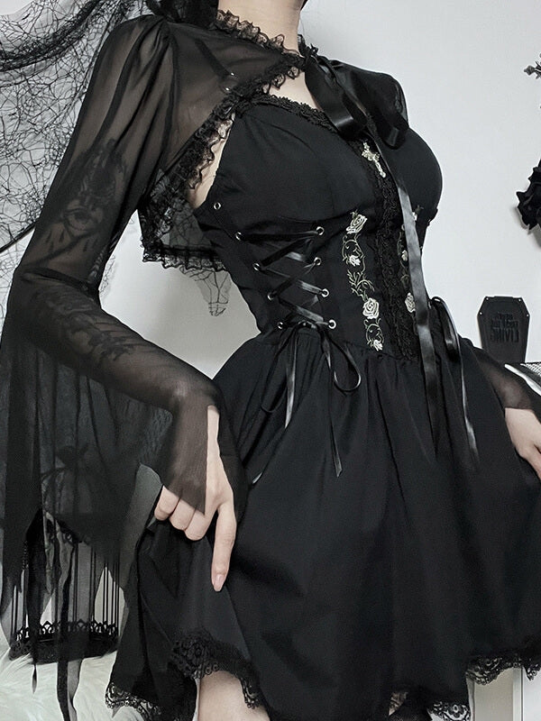 cutiekill-lace-ribbon-see-through-bolero-ah0334