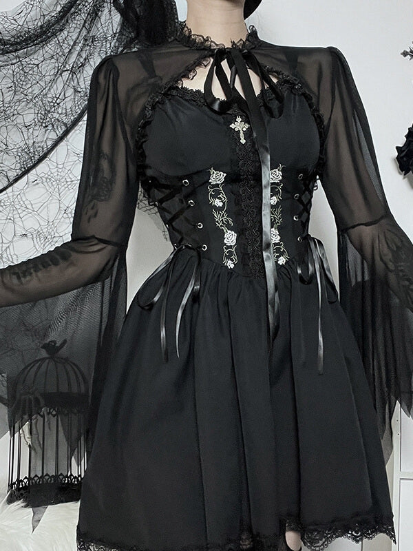 cutiekill-lace-ribbon-see-through-bolero-ah0334