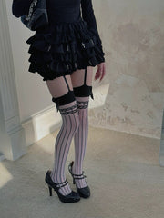 cutiekill-lolita-bow-stripe-strap-tights-c0486