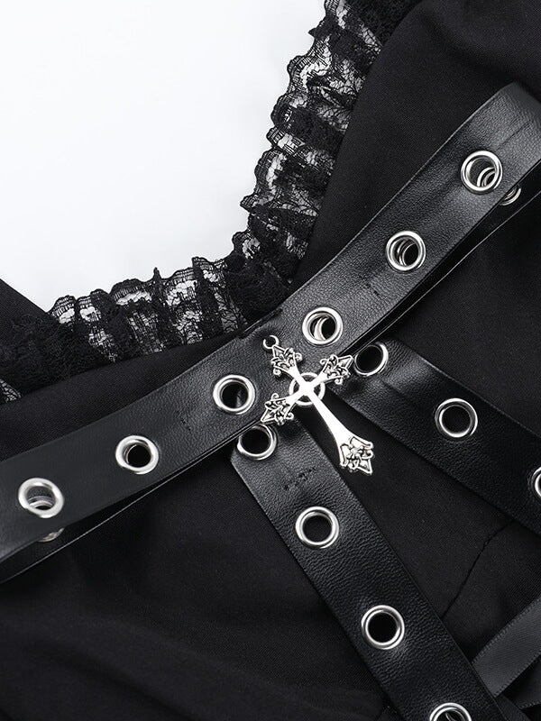 cutiekill-lolita-goth-lace-up-dress-chain-bolero-ah0840
