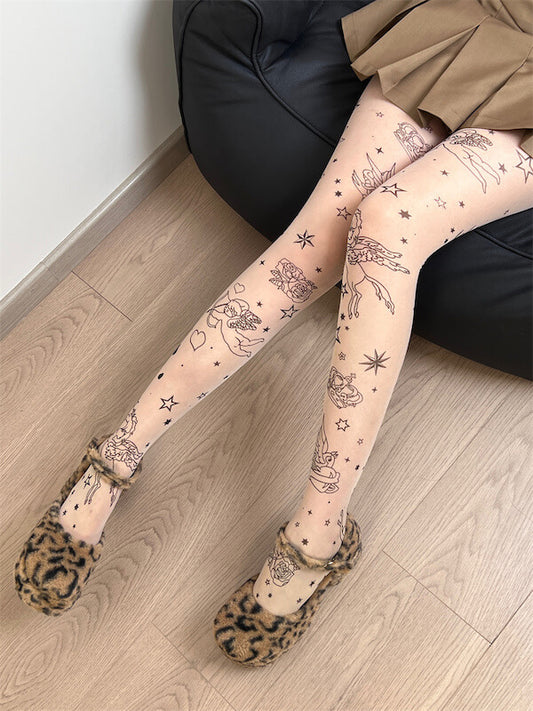 cutiekill-love-cupid-tattoo-tights-c0285