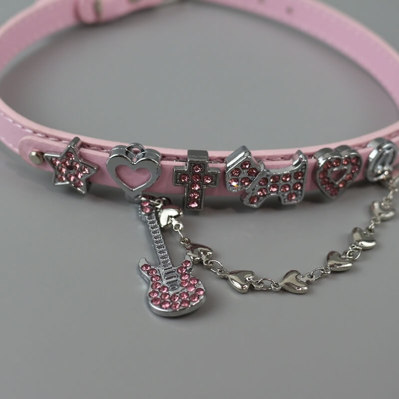 cutiekill-nana-y2k-rhinestone-guitar-choker-acc006