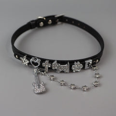 cutiekill-nana-y2k-rhinestone-guitar-choker-acc006