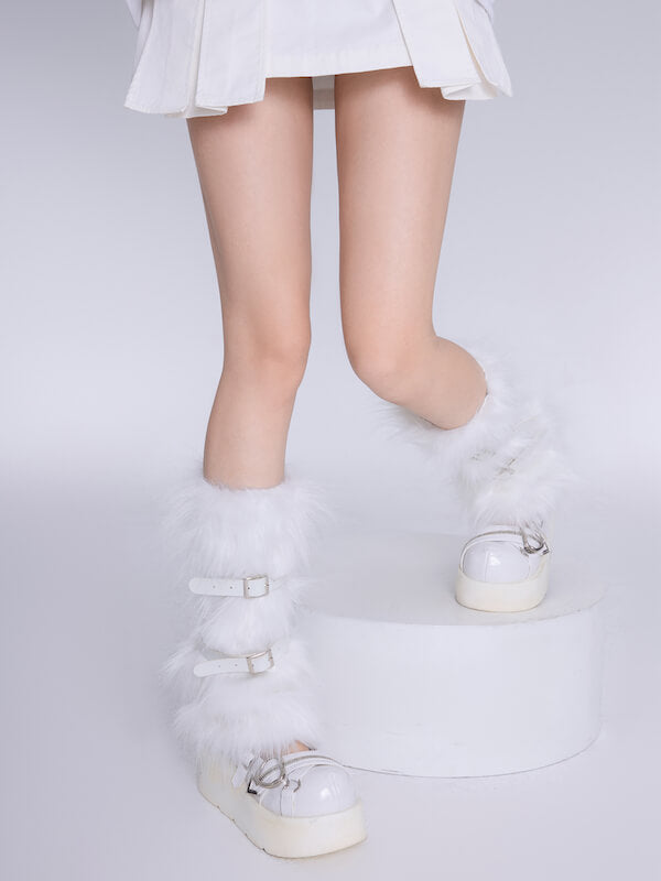 cutiekill-artificial-fur-y2k-garters-leg-warmers-c0201