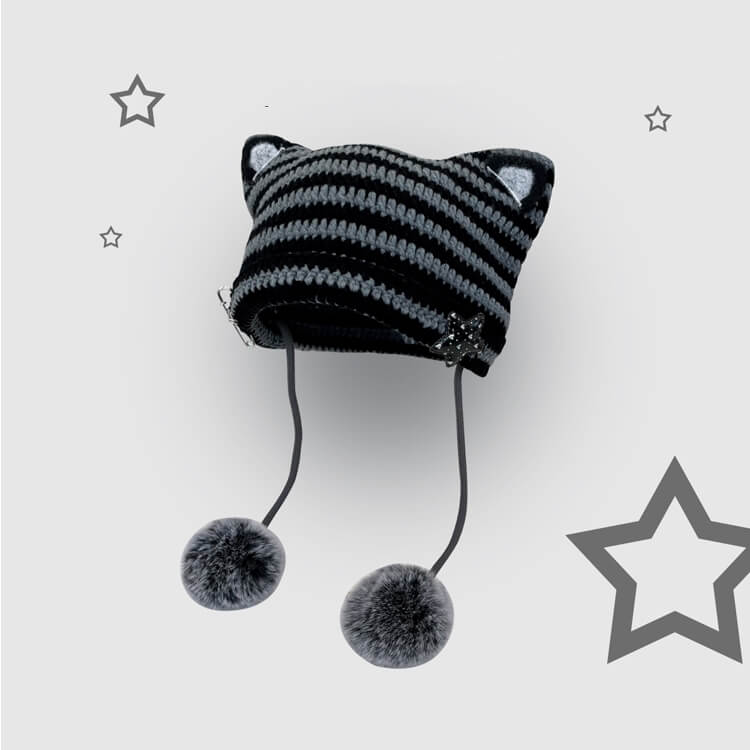 cutiekill-pompon-y2k-cat-ears-hat-c0342