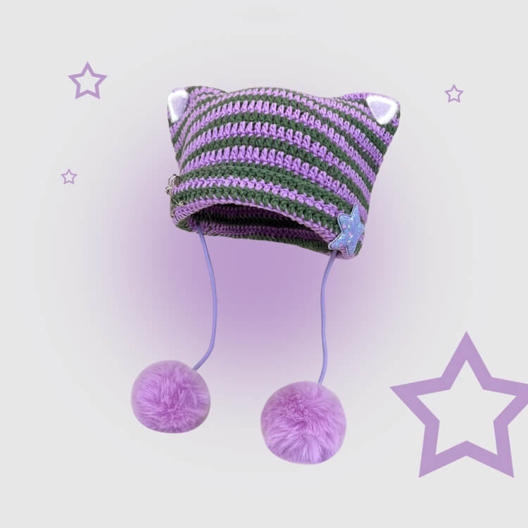 cutiekill-pompon-y2k-cat-ears-hat-c0342