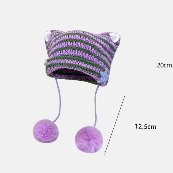 cutiekill-pompon-y2k-cat-ears-hat-c0342