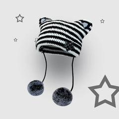cutiekill-pompon-y2k-cat-ears-hat-c0342