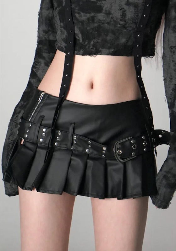 cutiekill-punk-charm-rivet-belt-mini-skirt-om0426