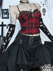 cutiekill-punk-cross-red-plaid-camisole-ah0814