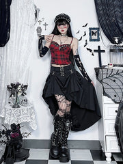 cutiekill-punk-cross-red-plaid-camisole-ah0814