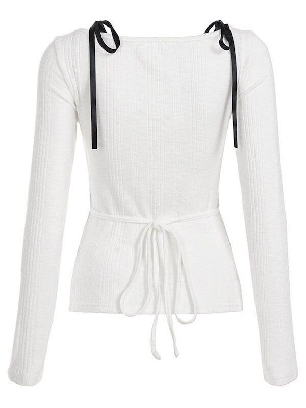 cutiekill-quiana-lace-up-black-white-patchwork-top-om0469