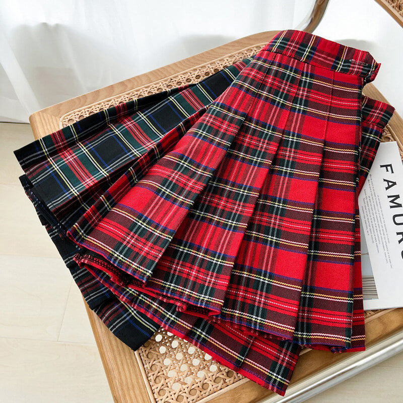cutiekill-red-plaid-pleated-skirt-m0078