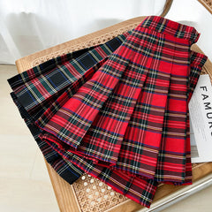 cutiekill-red-plaid-pleated-skirt-m0078