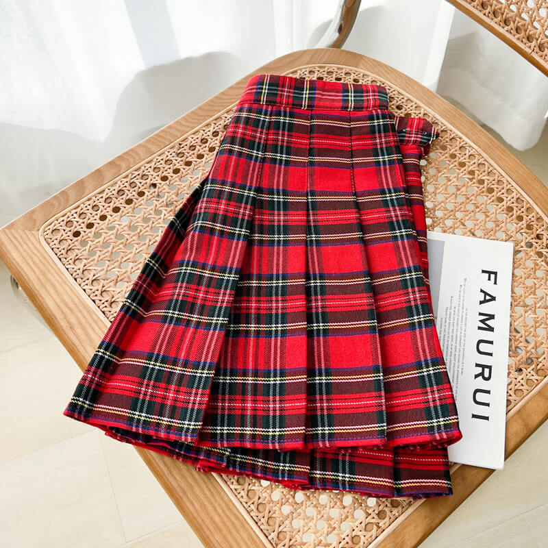 cutiekill-red-plaid-pleated-skirt-m0078