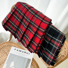 cutiekill-red-plaid-pleated-skirt-m0078