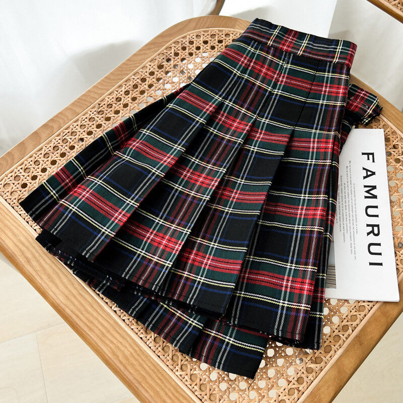 cutiekill-red-plaid-pleated-skirt-m0078