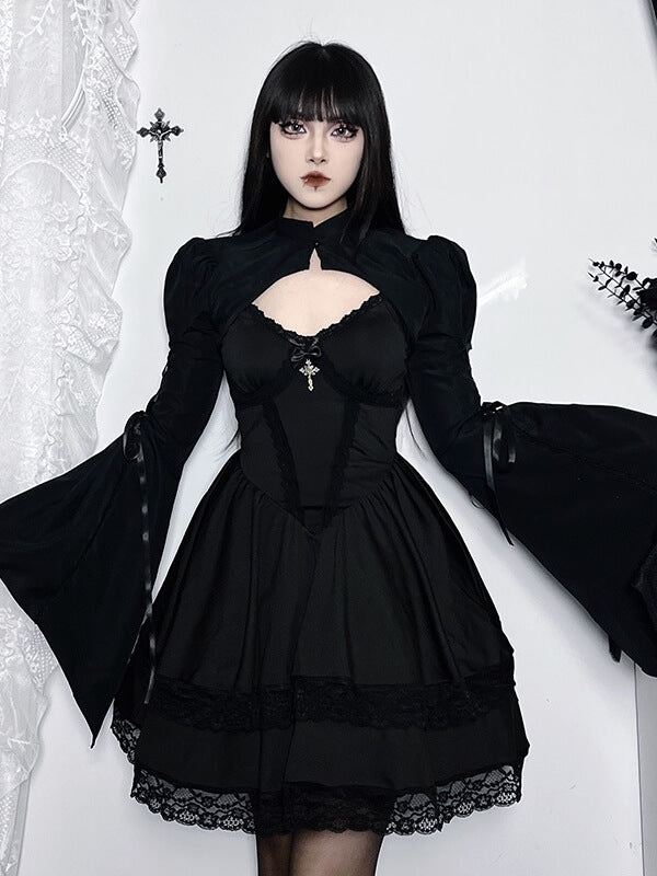 cutiekill-ribbon-sleeves-gothic-bolero-ah0539