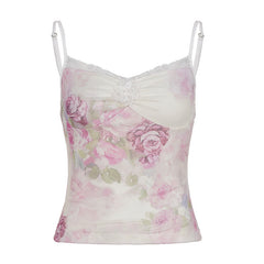 Romane vintage flower lace camisole