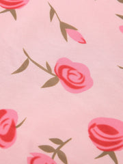 Romantic rosa ruffled dress