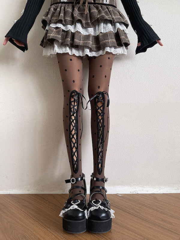 cutiekill-rosalie-polka-dot-lace-up-tights-c0565