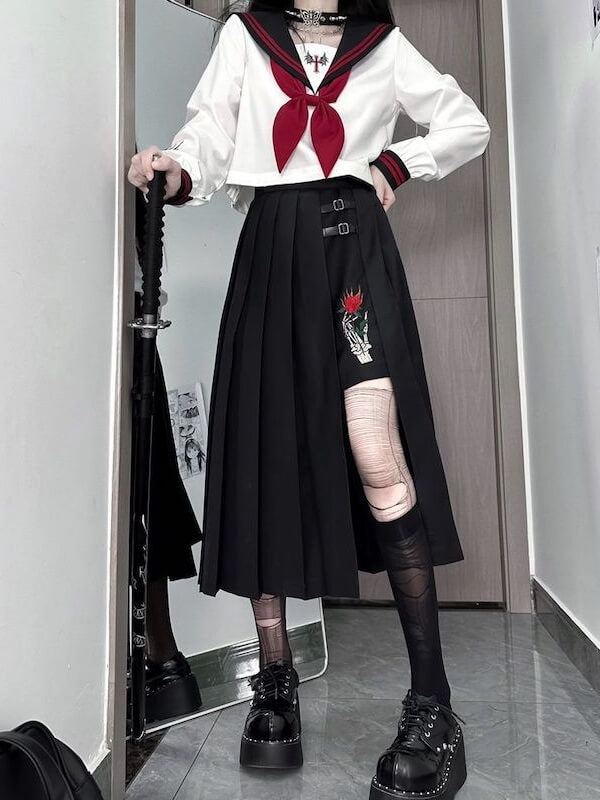 cutiekill-rose-devil-black-red-jk-uniform-set-jk0069