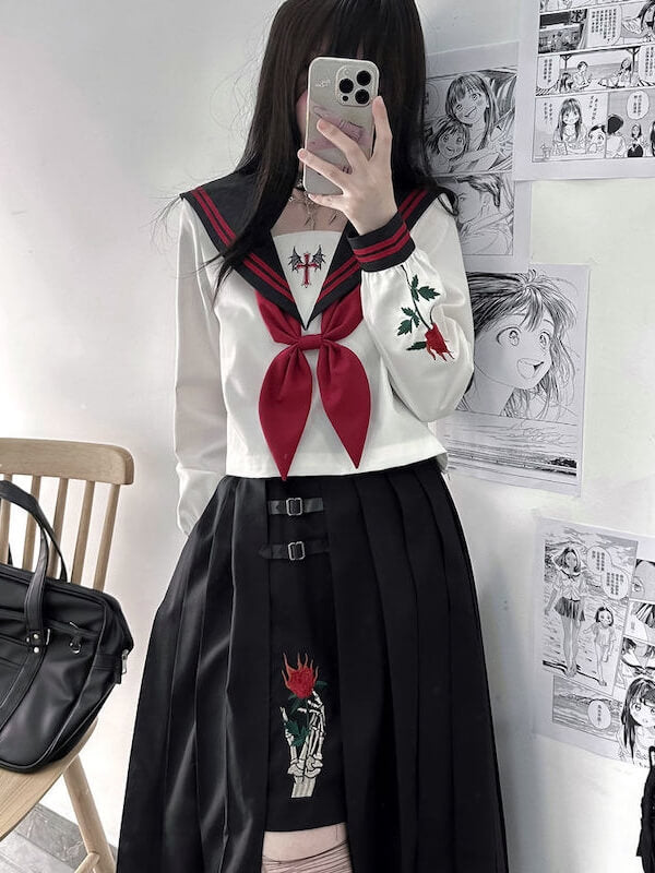 cutiekill-rose-devil-black-red-jk-uniform-set-jk0069