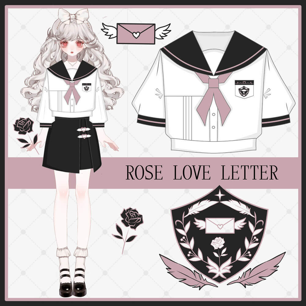 cutiekill-rose-love-letter-kawaii-uniform-set-jk0045