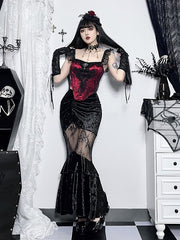 cutiekill-see-through-lace-fishtail-skirt-ah0584