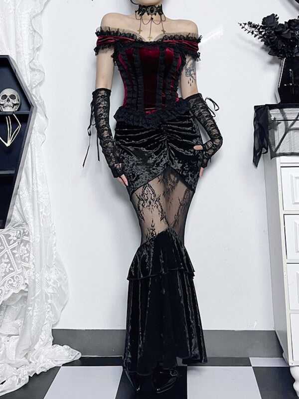cutiekill-see-through-lace-fishtail-skirt-ah0584