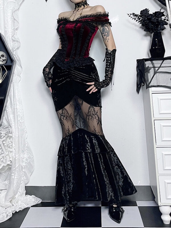 cutiekill-see-through-lace-fishtail-skirt-ah0584